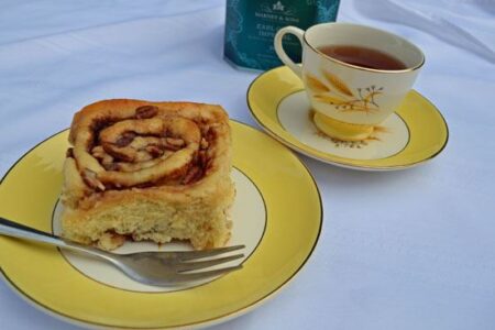 Spiced Apple Rum Rolls with Caramel Icing Recipe Image